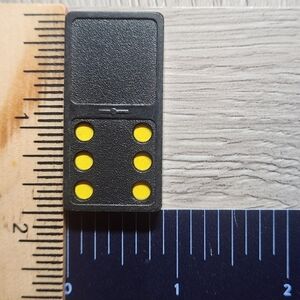 Blank 6 Vintage Whitman Replacement Domino Large Black Plastic Color Dots